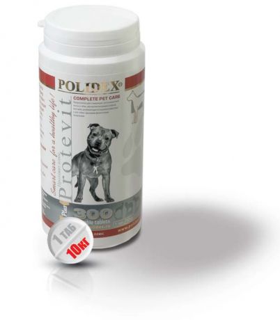 Таблетки POLIDEX Протевит Plus для стимуляции роста мышечной ткани,повыш.выносливость собаки 300 таб