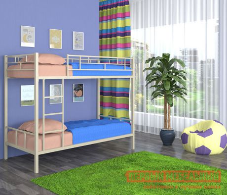 Двухъярусная кровать для малышей с высокими бортами МФ 4 Сезона Ницца