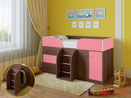 Кровать-чердак для детей от 3 лет РВ Мебель Астра-5 Дуб Шамони