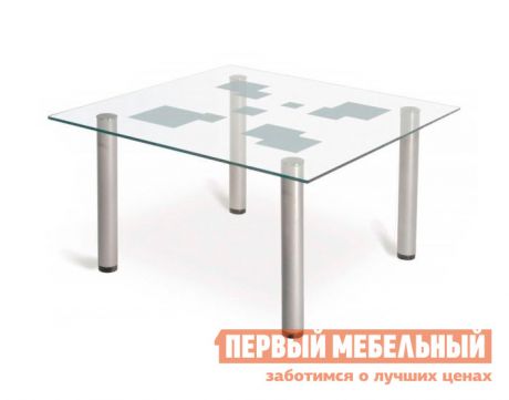 Стол журнальный со стеклом Мебелик Робер-9М
