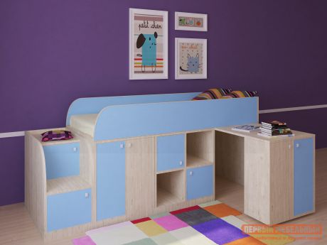 Кровать-чердак для детей от 3 лет РВ Мебель Астра мини