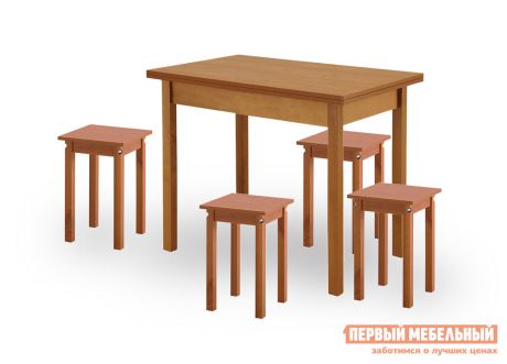 Деревянный кухонный стол и стулья Боровичи Хатико + 4 Каппа