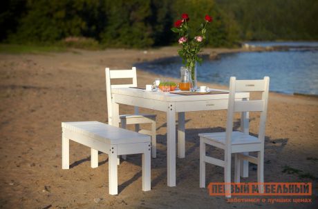 Комплект садовой мебели Timberica Лахти + 2 стула Дачный + скамья Лахти