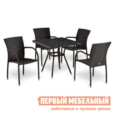 Комплект плетеной мебели Афина-мебель Т283BNT-W2390/Y282А-W52-4PCS