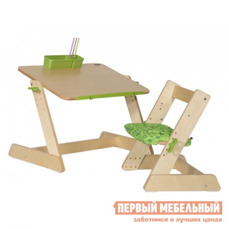 Парта Партаторг Комплект Стол деревянный Q-momo и стул MINIMO (2 места) (TD2101S+TC3008S)