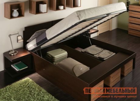 Полутороспальная кровать с ящиками ТД Арника HYPER (спальня) Кровать 3