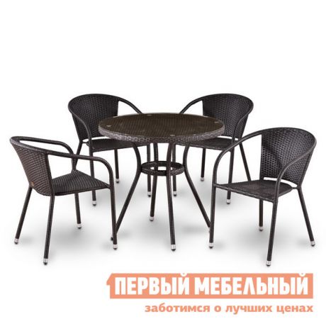 Комплект плетеной мебели Афина-мебель T283ANT/Y137С-W51-4PCS