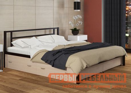 Двуспальная кровать с ящиками МФ 4 Сезона Титан К с ящиками