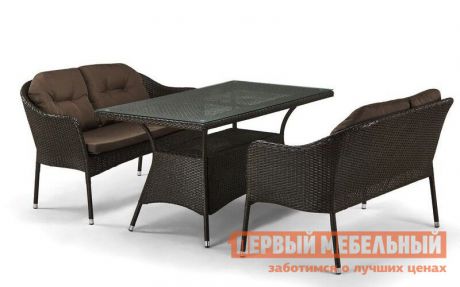 Комплект плетеной мебели из искусственного ротанга Афина-мебель T198A/S54A-W53 / T198B/S54B-W56