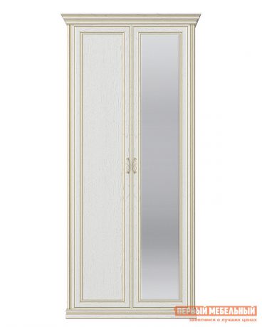 Распашной шкаф с зеркальной створкой Первый Мебельный Шкаф 2-х дверный с зеркалом Венето