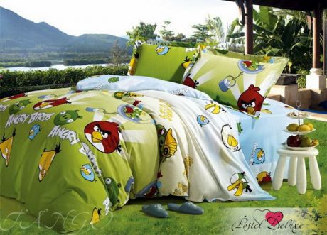 Комплекты постельного белья Tango Постельное белье Angry Birds (2 сп. евро)