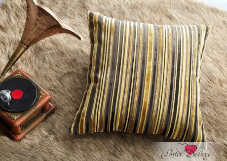 Декоративные подушки Asabella Декоративная подушка Caterpillar Цвет: Чёрный С Золотом (43х43 )