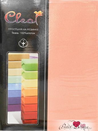 Простыни Cleo Простыня на резинке Melody Цвет: Персиковый (180х200)