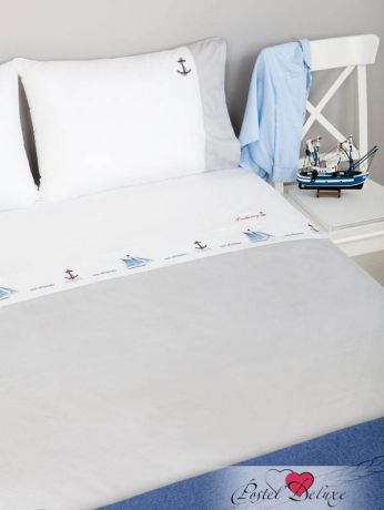 Комплекты постельного белья Luxberry Постельное белье Sea Dreams Цвет: Белый-Синий (1,5 спал.)