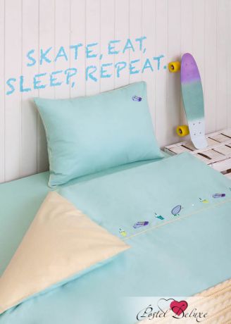 Комплекты постельного белья Luxberry Постельное белье Skateboys Цвет: Мятный-Банановый (1,5 спал.)