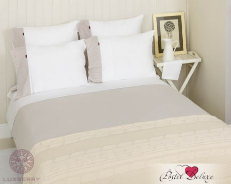 Комплекты постельного белья Luxberry Пододеяльник Eloise Цвет: Белый-Бежевый (150х210 см)