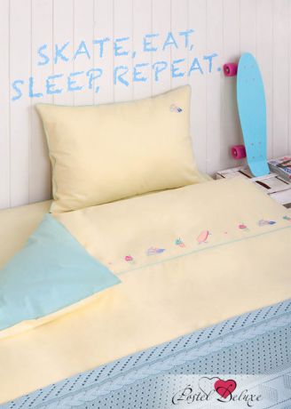 Комплекты постельного белья Luxberry Постельное белье Skategirls Цвет: Банановый-Мятный (1,5 спал.)