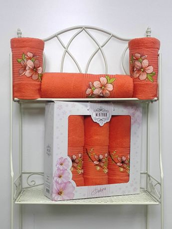 Полотенца Oran Merzuka Полотенце Sakura Цвет: Оранжевый (Набор)