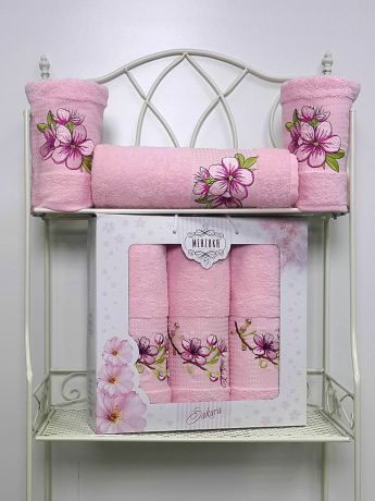 Полотенца Oran Merzuka Полотенце Sakura Цвет: Светло-Розовый (Набор)