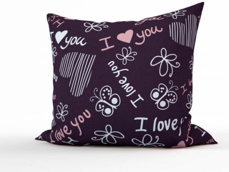 Декоративные подушки StickButik Декоративная подушка Фиолетовая Любовь (45х45)