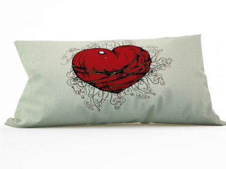 Декоративные подушки StickButik Декоративная подушка Шелковое Сердце (25х45)