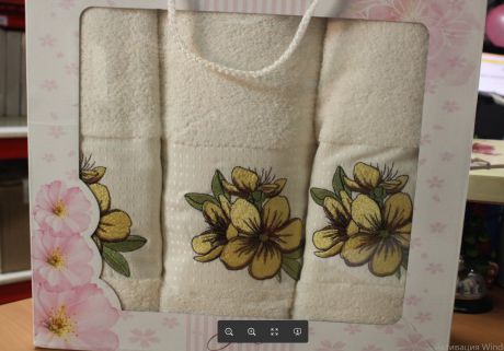 Полотенца Oran Merzuka Полотенце Sakura Цвет: Кремовый (Набор)