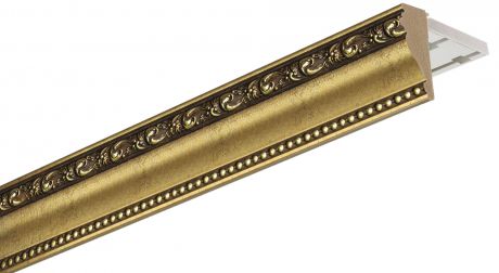 Карнизы и аксессуары для штор Уют Багетная планка Пиано Цвет: Античное Золото (6х160 см)