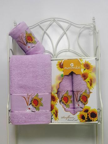 Полотенца Oran Merzuka Набор из 2 полотенец Sunflower Цвет: Сиреневый