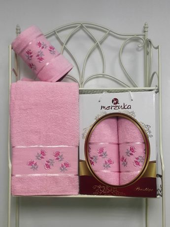 Полотенца Oran Merzuka Набор из 2 полотенец Prestij Цвет: Светло-Розовый