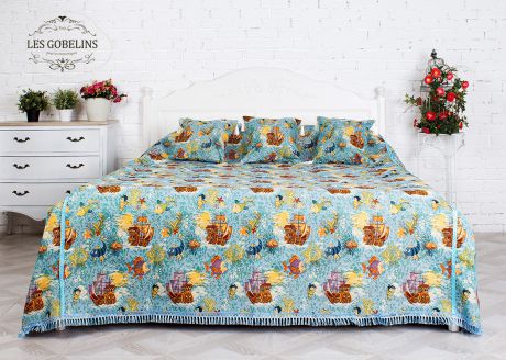 Покрывала, подушки, одеяла для малышей Les Gobelins Детское Покрывало на кровать Ocean (240х260 см)