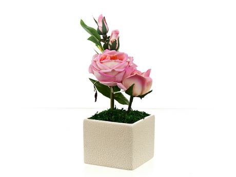Искусственные растения ENS GROUP Искуственный цветок Нежные Розы (12х12х32 см)