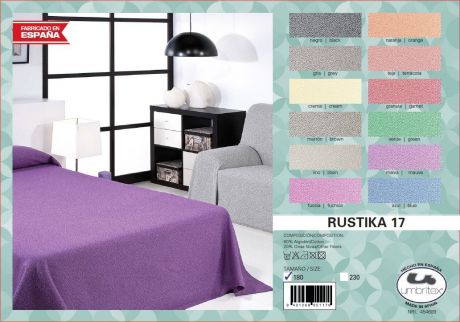 Пледы и покрывала Umbritex Покрывало Rustica17 Цвет: Сиреневый (180х260 см)