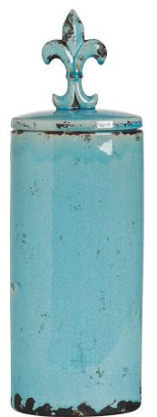 Вазы ARTEVALUCE Ваза с крышкой Orlenda Цвет: Голубой (11х17х51 см)