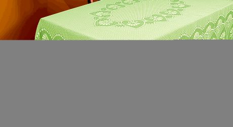 Скатерти и салфетки Elegante Скатерть Burton Цвет: Фисташковый (165х205 см)