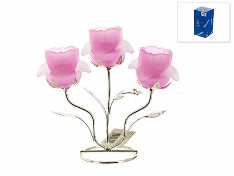 Декоративные свечи ENS GROUP Подсвечник Розовый Цветок (9х20х21 см)