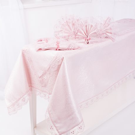 Скатерти и салфетки Eleganta Скатерть Calanthia Цвет: Розовый (160х220 см)
