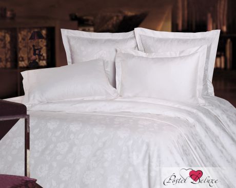 Комплекты постельного белья Mona Liza Постельное белье Роза Цвет: Белый (2 сп. евро)