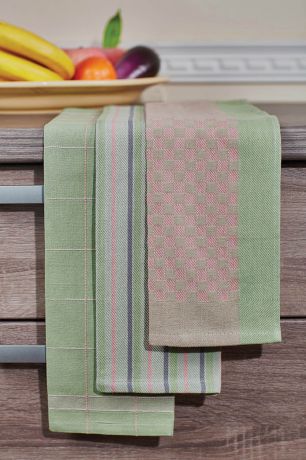 Полотенца Primavelle Кухонное полотенце Jaycee Цвет: Зеленый (40х60 см - 3 шт)