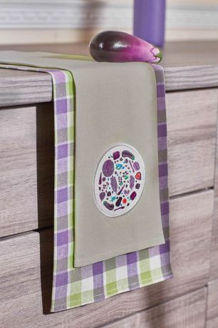 Полотенца Primavelle Кухонное полотенце Floressa Цвет: Фиолетовый (40х60 см - 2 шт)