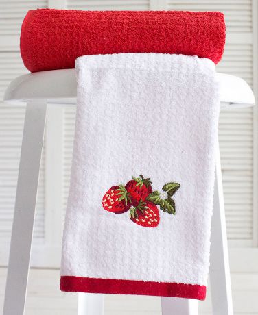 Полотенца Anilsan Кухонное полотенце Towel Time Клубника (40х70 см - 2 шт)