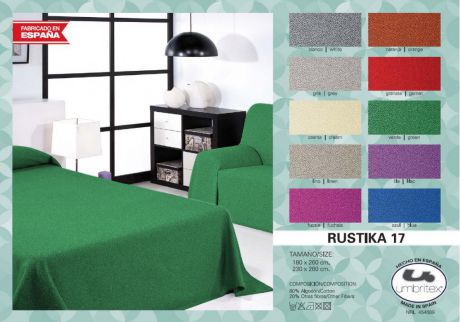 Пледы и покрывала Umbritex Покрывало Rustica Цвет: Зеленый (180х260 см)