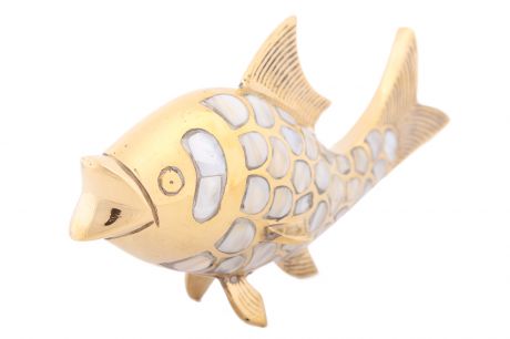 Статуэтки и фигурки Ганг Статуэтка Рыба Цвет: Золотой (7х14х19 см)