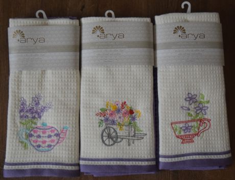 Полотенца Arya Кухонное полотенце Provense Цвет: Экрю,Лиловый (40х60 см - 2 шт)