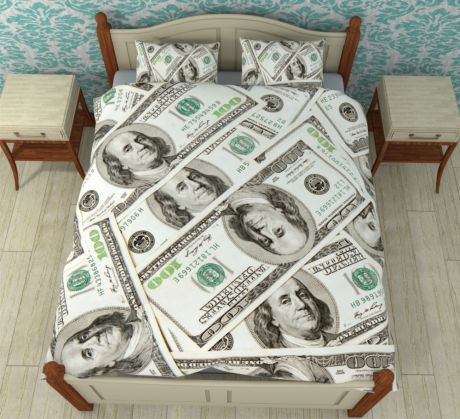 Комплекты постельного белья NEWTONE Постельное белье Доллары (1,5 спал.)