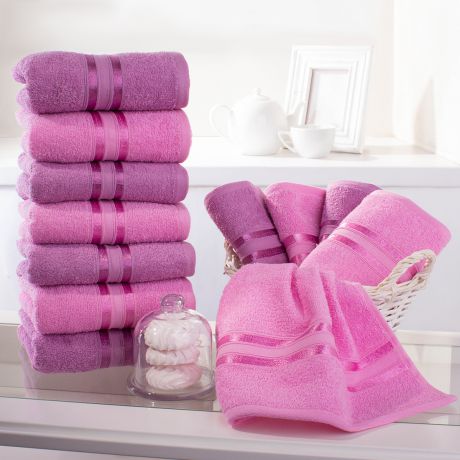 Полотенца Dome Полотенце для рук Harmonika Цвет: Лиловый-Розовая Вишня (33х50 см - 12 шт)