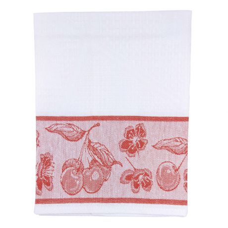 Полотенца Arloni Кухонное полотенце Вишня Цвет: Белый (40х60 см)
