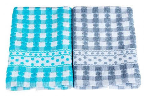Полотенца Toalla Кухонное полотенце Aherne Цвет: Серый, Голубой (40х60 см - 2 шт)