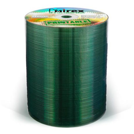 CD-R диск Mirex 700Mb 48х Shrink 100 шт. Printable (200956)