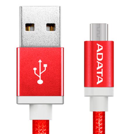 Кабель для сотового телефона ADATA microUSB-USB 1m Red (AMUCAL-100CMK-CRD)