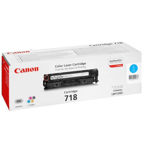 Картридж для лазерного принтера Canon 718 Cyan